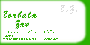 borbala zam business card